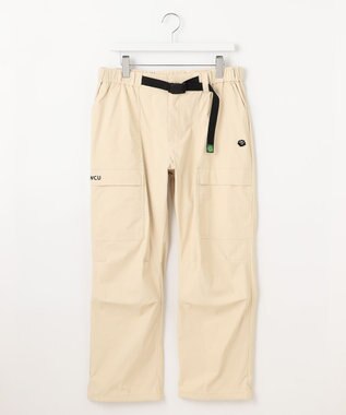 PW CIRCULUS 【撥水加工/ ストレッチ】【MEN】ベルト付 ワイドカーゴパンツ ゴルフ アイボリー系