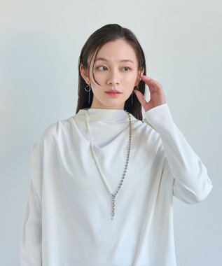 Phoebe マルチwayメタルボール×パールネックレス シルバー