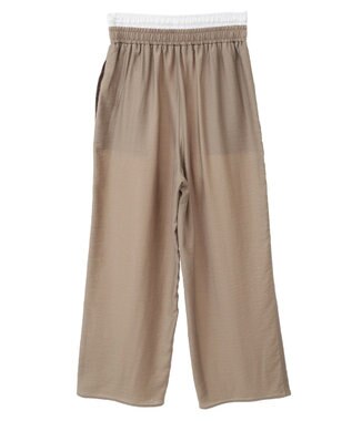 Green Parks 接触冷感ウエストレイヤードツイルパンツ Dark Navy