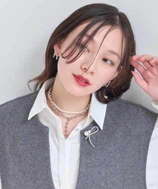 Phoebe マルチwayメタルボール×パールネックレス シルバー