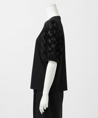 23区 S 【GOLD LABEL】エンブロイダリー コンビ TEE ブラック系