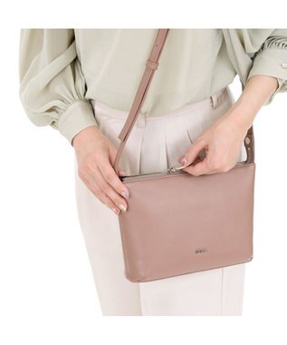 IBIZA リンピード　牛革　ショルダーバッグ ピンクベージュ