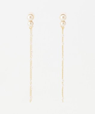 23区 【APPLAUDIR】チェーンパール イヤリング ゴールド系