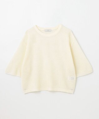 ANY 【洗濯機可/アンチピリング】アイレットメッシュニット オフ