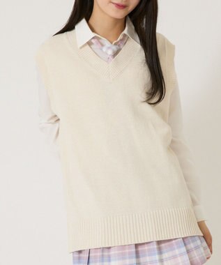 WEGO 【SCHOOLITEM】無地ニットベスト
