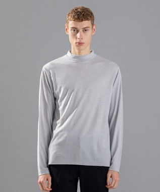 JOSEPH HOMME クリアウールジャージー　モックネック ライトグレー系