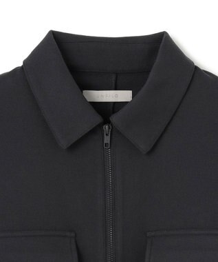 UNFILO MENS 【男女兼用】フラノライク ハーフジップ シャツブルゾン [24年秋冬商品] チャコール グレー