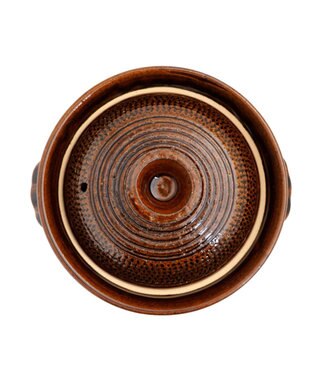 たち吉 【たち吉】伊賀飛びカンナごはん鍋（飴釉）〈１個〉伊賀焼 ブラック