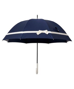 MOONBAT 【日傘】エスタ (estaa) Beauty shield長傘リボン ディープブルー