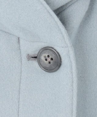 J.PRESS LADIES L ショートビーバー フーデット コート アクアブルー系