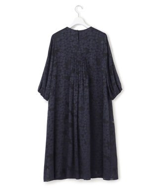 23区 L 【APPLAUDIR】フラワーサテンオパール ドレス ネイビー系