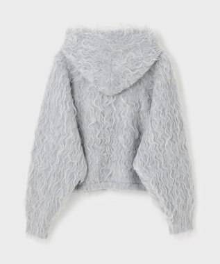 GRACE CONTINENTAL 起毛ニットパーカー グレー