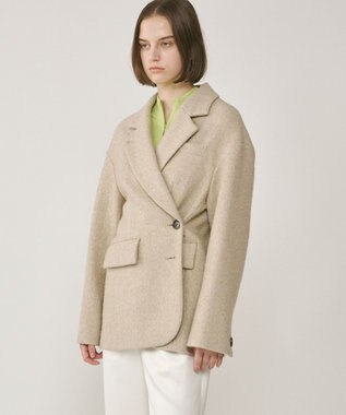 GRACE CONTINENTAL ヘリンボーンツイードジャケット ベージュ