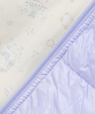 ANY KIDS 【洗濯機OK】中綿 Aライン コート サックスブルー