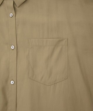 YECCA VECCA バックギャザーロングシャツ Dark Beige