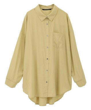 YECCA VECCA バックギャザーロングシャツ Yellow