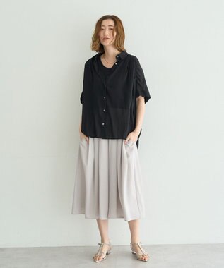 YECCA VECCA 【UVカット】ガウチョパンツ Light Gray