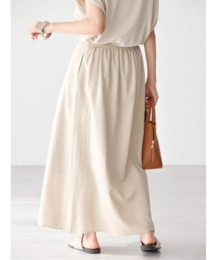 AMERICAN HOLIC リネンブレンドフレアスカート1 Light Beige