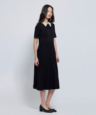 TOCCA 【WEB限定】HONEYCOMB MESH KNIT ニットドレス ブラック系