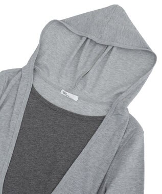 CRAFT STANDARD BOUTIQUE レイヤード風フード付きプルオーバー Gray