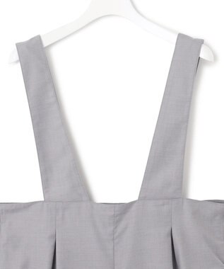 J.PRESS YORK STREET 【WOMEN】ハイウエストサロペット ライトグレー系