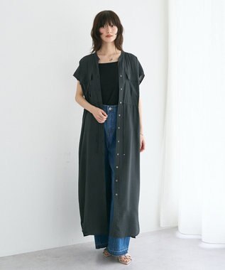 YECCA VECCA ミリタリースキッパーシャツワンピース