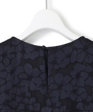 23区 L 【APPLAUDIR】フラワーサテンオパール ドレス ネイビー系