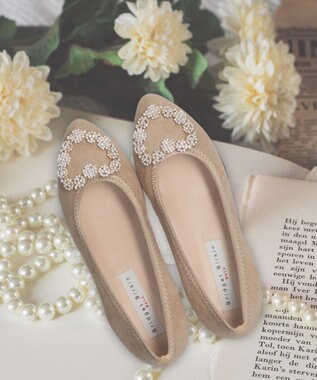 Bridget Birkin 【Bridget Birkin walk】ハートビジューウォーキングパンプス ベージュスウェード