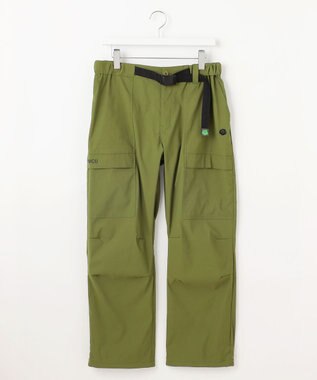 PW CIRCULUS 【撥水加工/ ストレッチ】【MEN】ベルト付 ワイドカーゴパンツ ゴルフ カーキ系