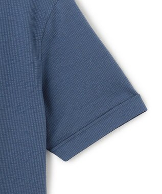 JOSEPH HOMME コンパクトサッカージャージー　レギュラーカラー半袖シャツ ダルブルー系