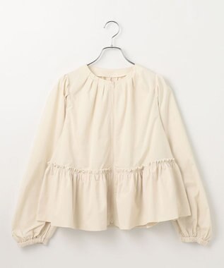 #Newans 撥水加工/UVカット機能付きペプラムライトブルゾン オフ