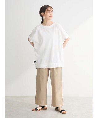 Green Parks フレンチスリーブ脇ドッキングカットプルオーバー Off White