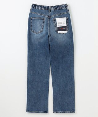 ANY 【洗濯機可/ウエストゴム/ストレッチ】ストレートデニムパンツ インディゴ