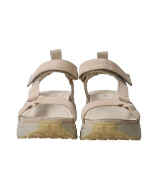 INTER-CHAUSSURES 【BUSSOLA】厚底アンクルストラップサンダル ライトベージュスウェード