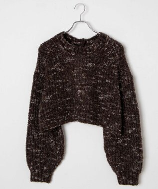 WEGO ミックスブークレ2WAYカーディガン ブラウン