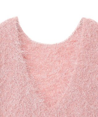 AMERICAN HOLIC 選べる丈２サイズ前後２ｗａｙシャギーベスト Pink