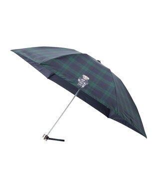 MOONBAT 【軽量】POLO RALPH LAUREN 晴雨兼用日傘 折りたたみ傘 チェック／遮光 遮熱 UV 簡単開閉 ダークグリーン