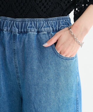 Green Parks ・ＤＯＵＢＬＥ　ＦＬＡＧＳリボン刺繍ポケットデニ Light Indigo