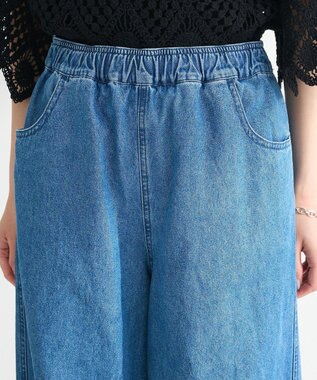 Green Parks ・ＤＯＵＢＬＥ　ＦＬＡＧＳリボン刺繍ポケットデニ Light Indigo