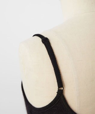 TOQUE 〈大草直子さんアドバイザー〉ロイヤルベビーアルパカ針抜きスムスインナーロングキャミソール ブラック