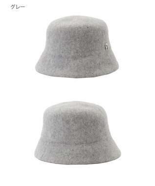 MOONBAT FURLA(フルラ)ロゴ付き バスクハット 帽子 UVカット サイズ調整 グレー