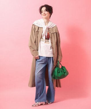 Green Parks ギャザードロストワンピース Beige