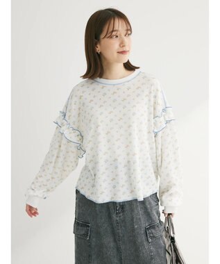 Green Parks ・Ｄｏｕｂｌｅ　Ｆｌａｇｓ　フラワーｐｔワッフルロンＴＥＥ