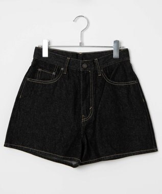 WEGO 台形デニムショートパンツ ブラック