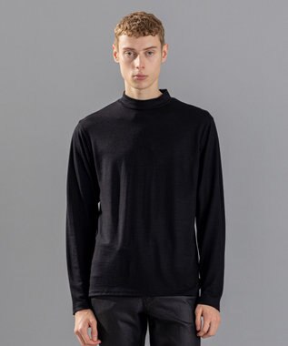JOSEPH HOMME クリアウールジャージー　モックネック ブラック系
