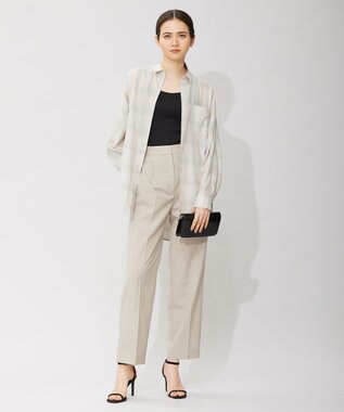 ICB 【洗える】シアーチェック シャツ トープ系