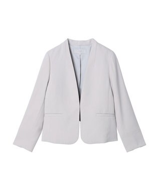 Green Parks ｅｆ－ｄｅ　ストレッチツイルカラーレスジャケット Gray Beige