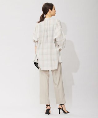 ICB 【洗える】シアーチェック シャツ トープ系