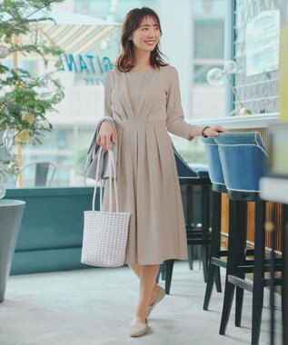 Tiaclasse 【おのののかさん着用】スカラップニットフラットパンプス グレージュ