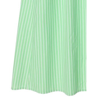 earth music&ecology ポプリンフレアワンピース Stripe Green